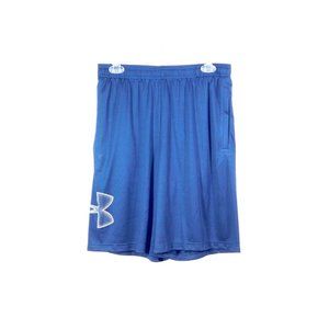 Under Armour HeatGear Mens Basketball Shorts Navy Blue Loose Fit